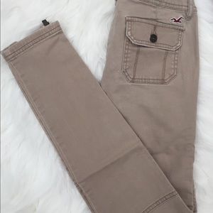 Tan Chinos with Zipper Detail on Bottom